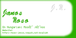 janos moso business card